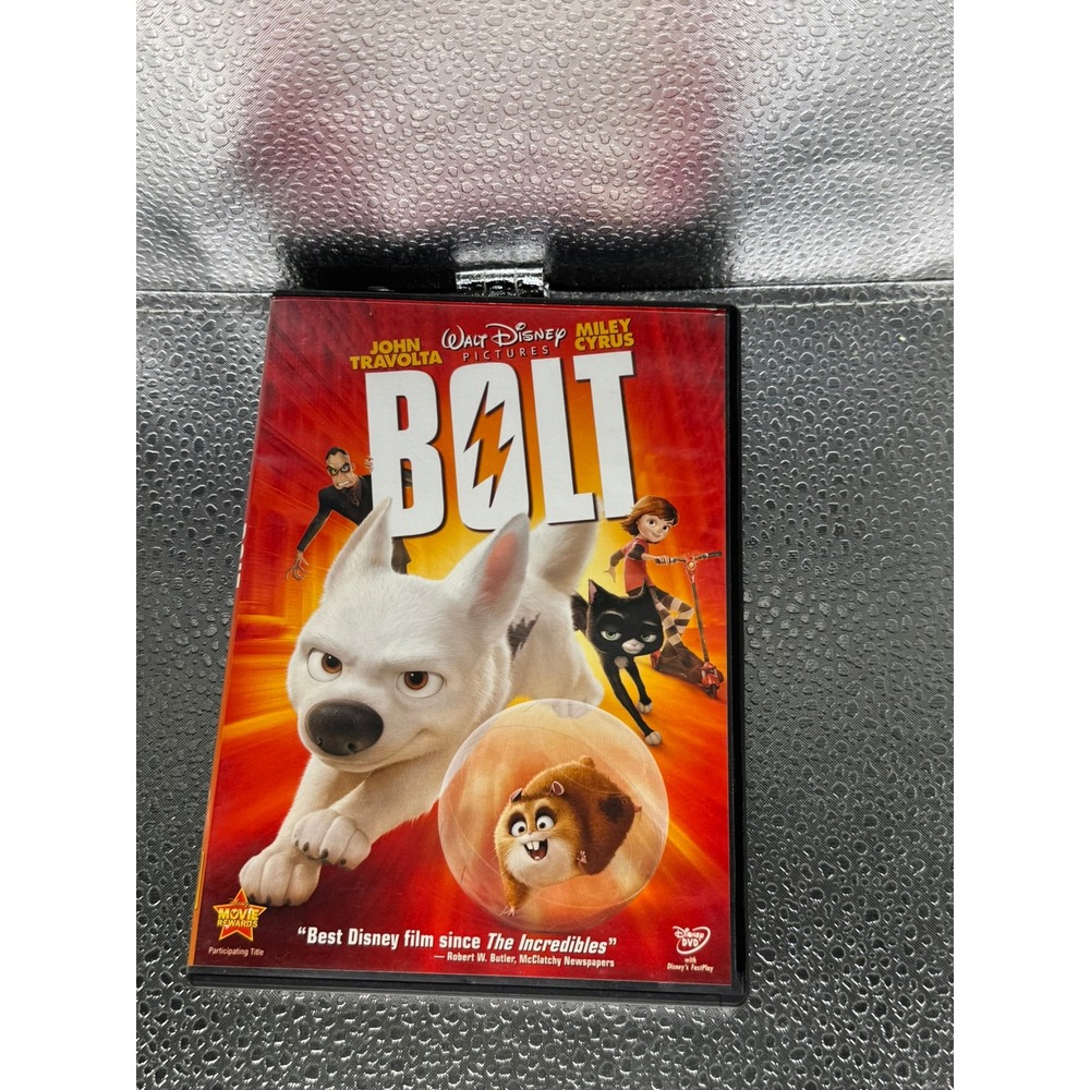Walt Disney Bolt DVD 2009 Widescreen John Travolta Miley Cyrus Animated Movie